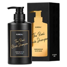 쿤달 더 리얼 컬러코팅 블랙샴푸 화이트머스크향, 500ml, 1개