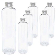 Glassdomae DT500 透明飲料容器 鋁製銀蓋, 500ml, 6個