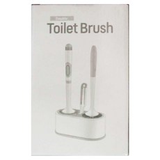 FAmILyLIFE 生活 可壁掛自動出劑矽膠馬桶刷 4合1瀝水款, 深灰色, 1組