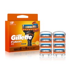 Gillette 吉列 鋒隱動力刮鬍刀片, 1個, 8入