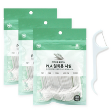 MS PLA 一次性牙線, 80支, 3袋