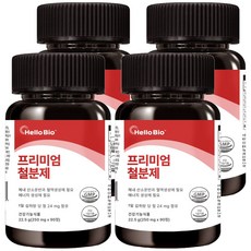 헬로바이오 프리미엄 철분제, 90정, 4개