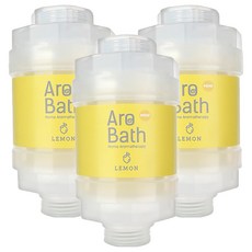 Dewbell Aro Bath 迷你維他命蓮蓬頭濾芯, 3個, 檸檬