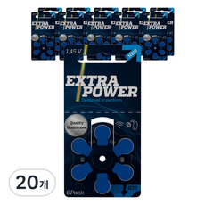 Extra Power 助聽器電池 6入, 675, 20個