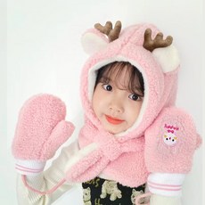 woojooi 哈囉魯道夫帽子+手套組