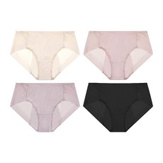 DS DOSSY 女性用透氣莫代爾無痕生理褲 D-274 4件組, 混色