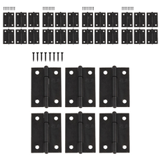 小型家具鉸鏈 活頁 6件組 黑色, 5套