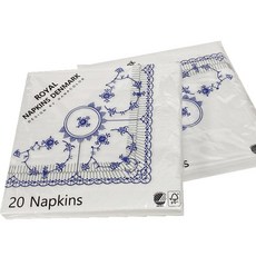 로얄 블루플로티드 장식 냅킨 20p, 디너, 20개입, 2개