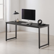 하모벨 티체 스틸 데스크 방문설치, 블랙 + 블랙
