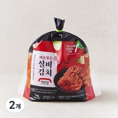 예소담 매운 실비 썰은 김치, 1kg, 2개