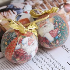 Happy Village 聖誕球6入組, 聖誕老人球, 7.5cm