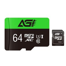 AGi 亞奇雷 MicroSD 記憶卡 附轉卡, 64GB, SD3.0超高速, 支援Full HD攝錄影與播放, 1個