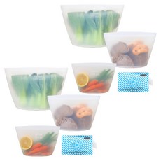 CasaMaison 頂級矽膠混合夾鏈袋 S 500ml + M 1000ml + L 1500ml 套組, 2套, 夾鏈袋 500ml + 1000ml + 1500ml