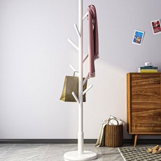 코팅형 스탠드 옷걸이, 화이트