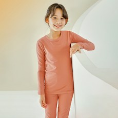 유니프랜드 아동용 피치웜 9부 보온 내의 상하 세트