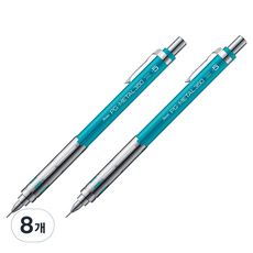 펜텔 그래프 메탈 350 샤프 PG METAL 350 Bright Blue, 8개, 0.5mm