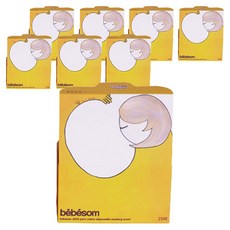Bebesom 棉質優質一次性厚抹布 Moonbit 黃色, 25入, 8個