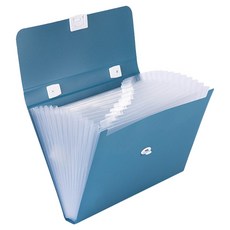 델리 아코디언 도큐먼트 파일 케이스 13분류, 데님블루, 1개