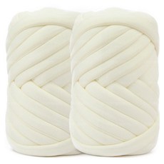 brand yarn 素色編織線 2入, 08號象牙色, 1組