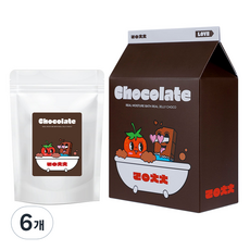 리얼촉촉 배쓰 리얼 젤리 입욕제 초코, 150g, 6개