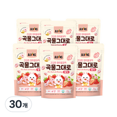 엘빈즈 건강한 현미쌀과자 곡물그대로, 30g, 30개, 딸기맛