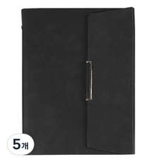 VICDREAM PU磁吸日記硬殼6孔 A5, 黑色, 5個