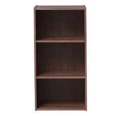 IRIS OHYAMA 愛麗思歐雅瑪 木質居家時尚三層櫃, 胡桃木色, 1個