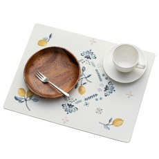 [쿠팡수입] 니토리 PVC 테이블매트 2개입, 32 x 42 x 2 cm, 레몬