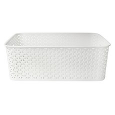 GINII 基尼 北歐編織系列收納籃, M(38.9 x 28.6 x 13.5cm), 象牙白, 1個