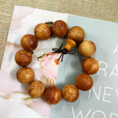 天然木佛珠 龍柏木珠 20mm, 1個