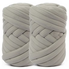 브랜드얀 패브릭 자이언트얀 약 1kg 2롤, 14번 그레이, 2개