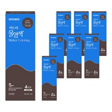씨드비 프리미엄 물염색 시즌2 4p, 다크브라운, 8개