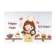 Yesso室內廚房裝飾貼紙 013 Happy Hope 高型, 1個