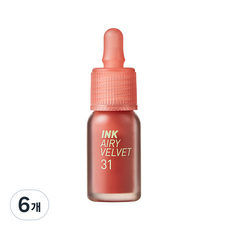 페리페라 잉크 더 에어리 벨벳 AD 로즈닝, 31 로즈맛꿀마, 6개