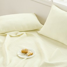 The Zari 柔軟顏料水洗直紋絎縫枕頭套