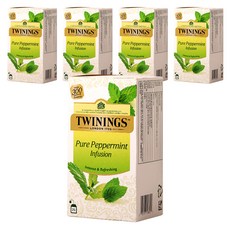 트와이닝 페퍼민트 티백, 2g, 25개입, 5개