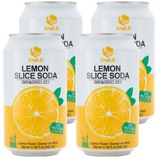 FRUIT B 真的檸檬氣泡飲, 4個, 340ml