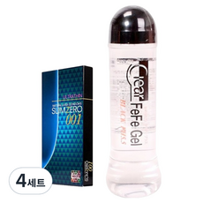 에이스제약 클리어페페 PH5.5 마사지젤 360ml + 슬림제로001 콘돔 8p 세트, 4세트