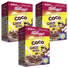 家樂氏 COCO 可可猴 格格脆 巧克力口味，含鈣和多種維生素，簡單烘焙，保留穀物營養, 170g, 3盒