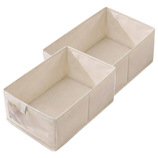 小麥購物 棉麻收納盒 C387 235g, 米色, 2個