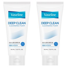 애경바세린 딥클린 클렌징 폼, 2개, 150ml