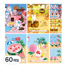 YOUNG ART 女童用寫作筆記本 10格 24頁, 隨機出貨, 60入