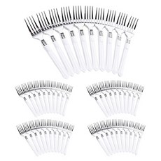 居家派對 擺盤叉 10入, 5套, 白色