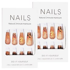 Paula's Nail 寶拉美甲 星月蝴蝶貓眼美甲 美甲貼片, CP89062 (T型超長款), 2入, 2盒