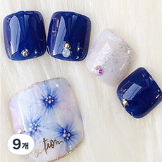 GABIZ 美甲凝膠足部貼紙 22p, 9個, 26 艾莎花朵