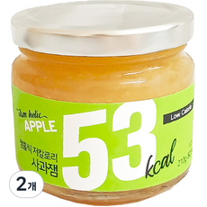 잼홀릭 저칼로리 콩포트 사과잼, 2개, 200g
