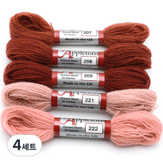 조이십자수 애플톤 울사 5종 세트, 4세트, 207, 208, 209, 221, 222