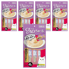 INABA CIAO 啾嚕 肉泥, 奢華鮪魚 + 龍蝦, 56g, 5袋