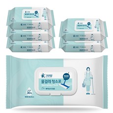 케이크린업 물걸레 청소포 30매, 6개
