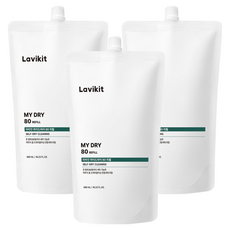 La vikit My Dry 80 家用乾洗劑 補充包, 3個, 480ml